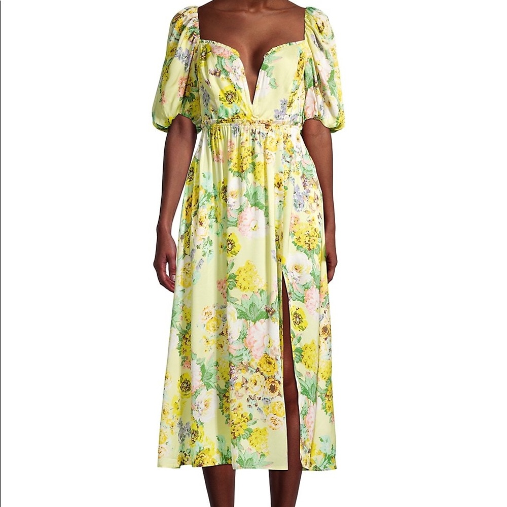 For Love & Lemons Floral Midi Dress